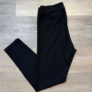Alo Yoga Ribbed High-Waist 7/8 Blissful Legging - Black